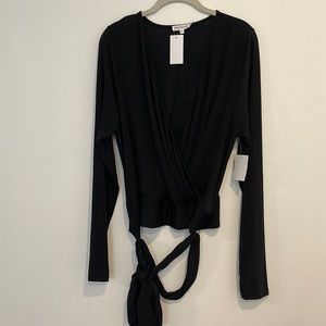NWT Good American Shimmer Wrap Top Size 5